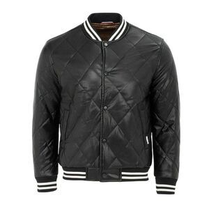 Firetrap Mens Snap Bomber Jacket / Black